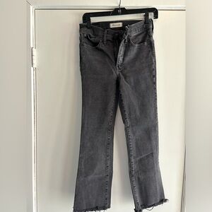 Madewell Cali Demi-Boot jeans, Lunar Black wash, size 27